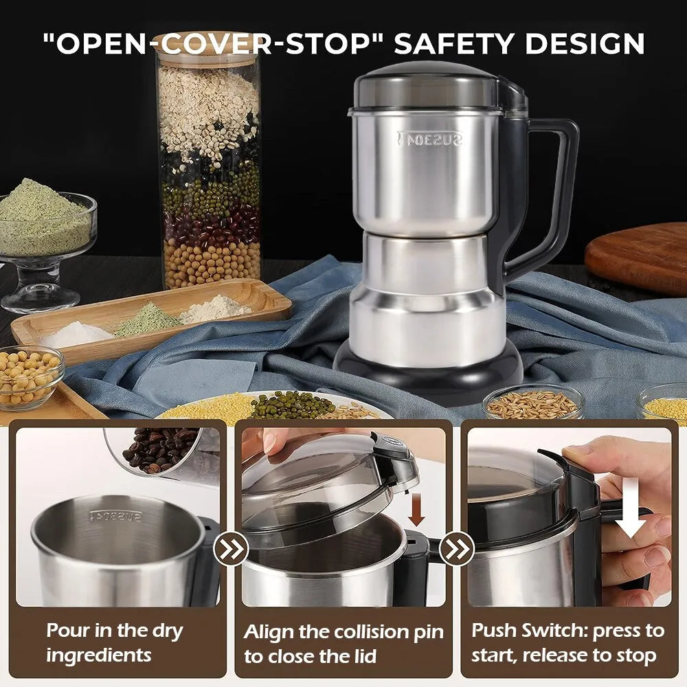High Power Electric Coffee Nuts Beans Grinder Multifunctional Machine