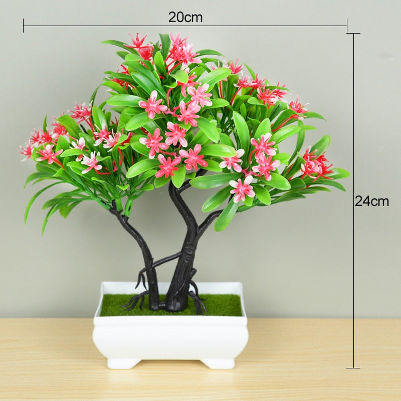 Bonsai Artificial Pot Plant Lovely Colourful Flower tree