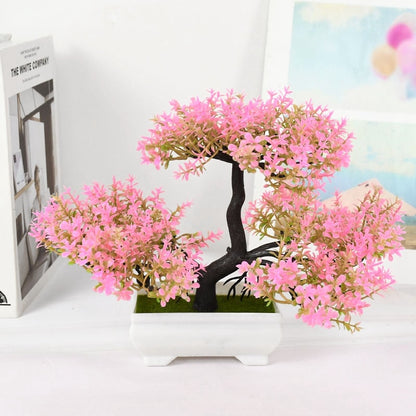 Bonsai Artificial Pot Plant Lovely Colourful Flower tree