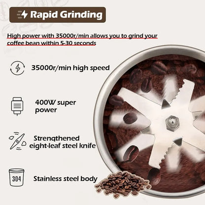 High Power Electric Grinder For Coffee Nuts Beans