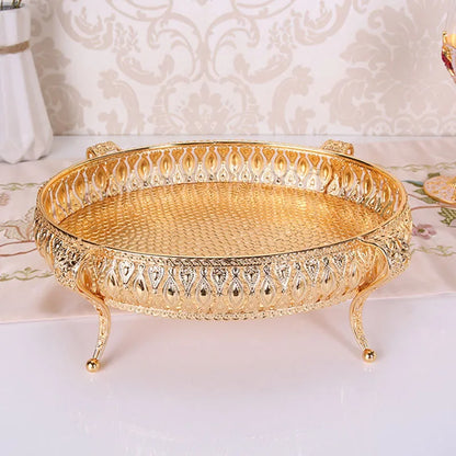 Creative Vintage Golden Metal Fruit Tray