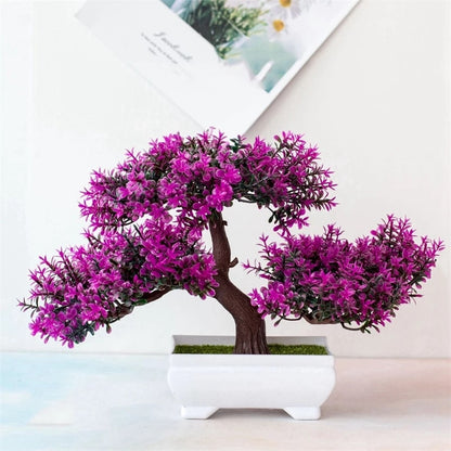 Bonsai Artificial Pot Plant Lovely Colourful Flower tree