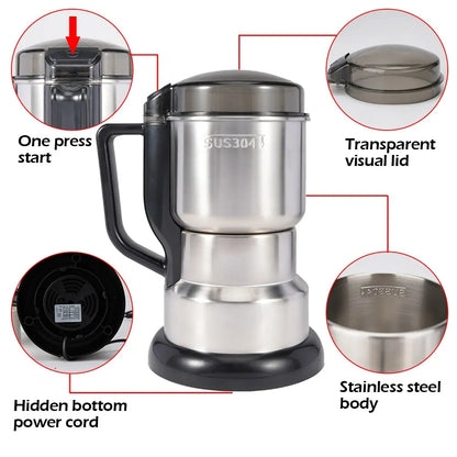 High Power Electric Grinder For Coffee Nuts Beans