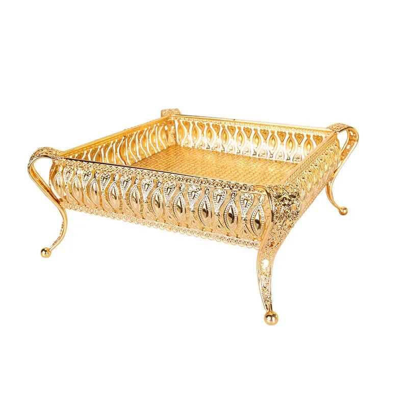 Creative Vintage Golden Metal Fruit Tray