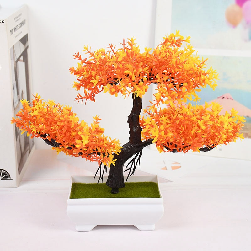 Bonsai Artificial Pot Plant Lovely Colourful Flower tree