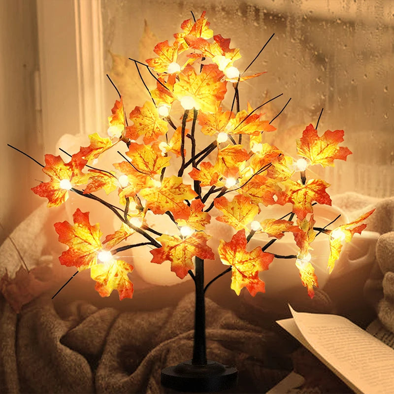 LED Maple Tree Cherry Ball Desktop Decor