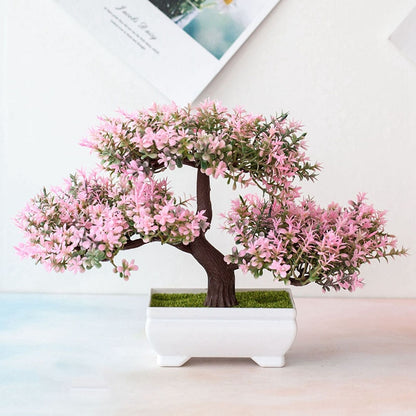 Bonsai Artificial Pot Plant Lovely Colourful Flower tree